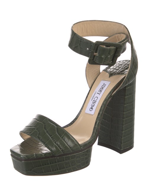 Jimmy Choo Embossed Leather Sandals