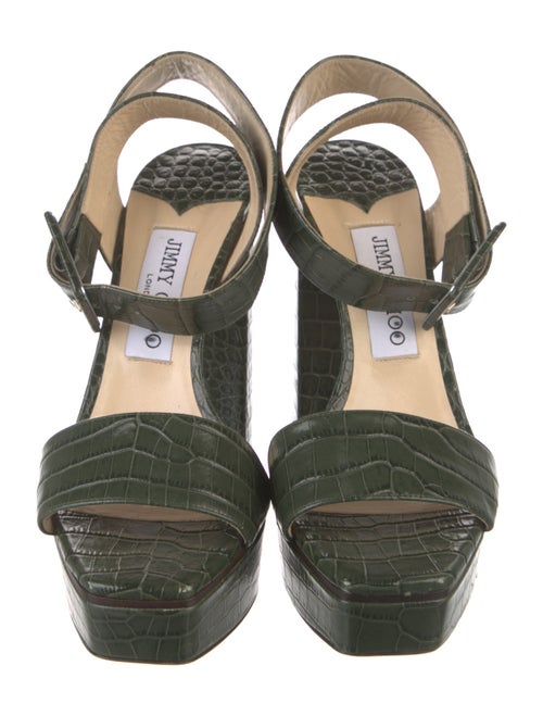 Jimmy Choo Embossed Leather Sandals