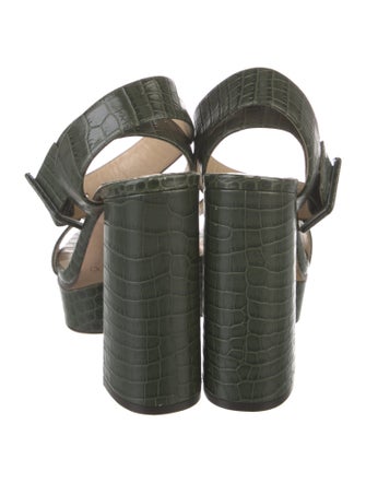 Jimmy Choo Embossed Leather Sandals