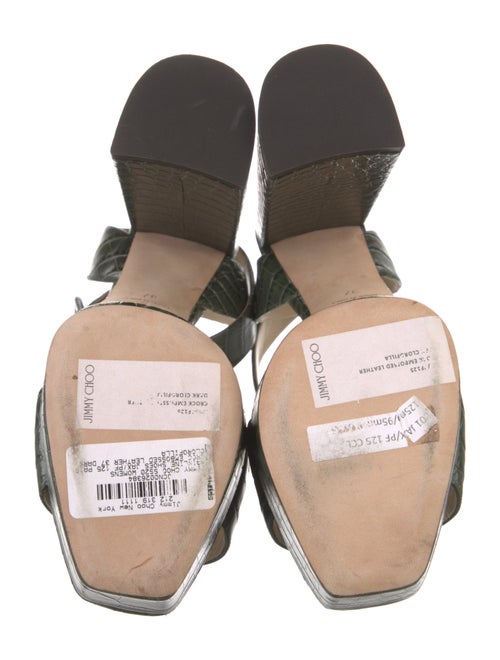 Jimmy Choo Embossed Leather Sandals
