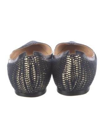 Jimmy Choo Leather Trim Embellishment Flats