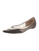 Jimmy Choo Leather Mesh Accents Flats
