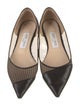 Jimmy Choo Leather Mesh Accents Flats