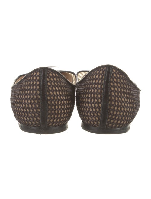 Jimmy Choo Leather Mesh Accents Flats