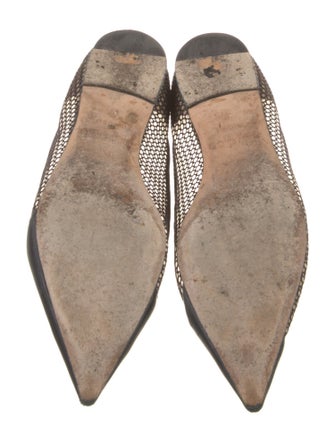 Jimmy Choo Leather Mesh Accents Flats