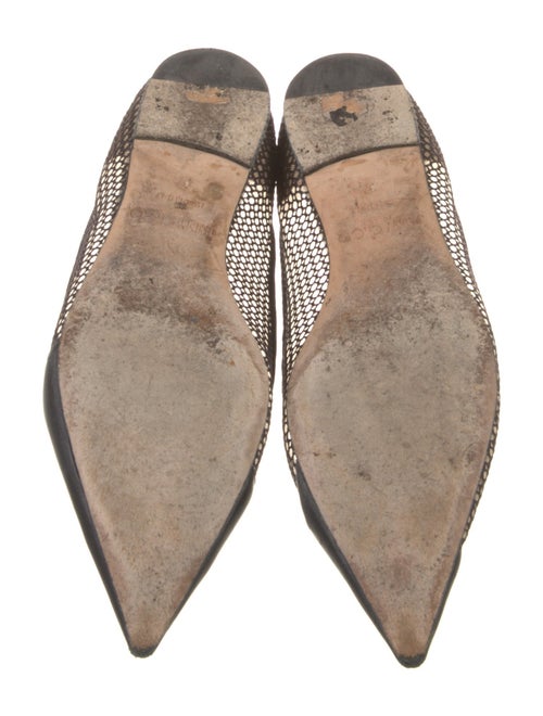 Jimmy Choo Leather Mesh Accents Flats