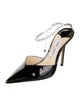 Jimmy Choo Patent Leather Crystal Embellishments Mules