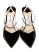Jimmy Choo Patent Leather Crystal Embellishments Mules