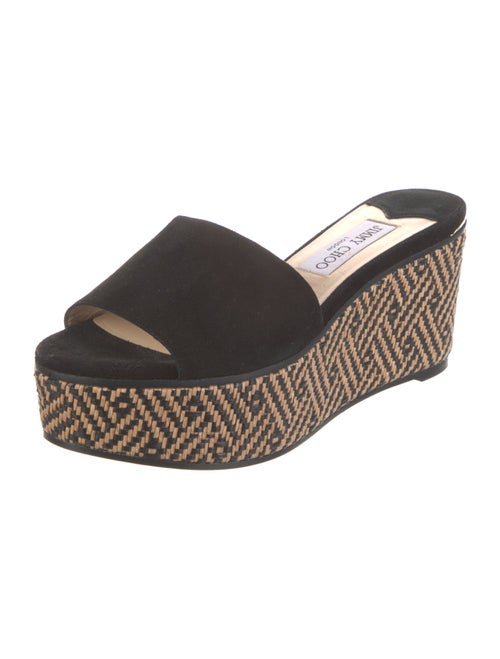 Jimmy Choo Suede Printed Slides