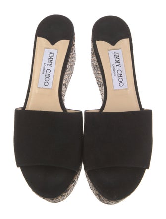 Jimmy Choo Suede Printed Slides