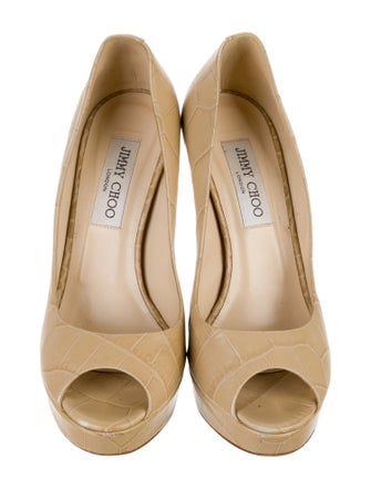 Jimmy Choo Embossed Leather Pumps