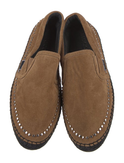 Jimmy Choo Suede Whipstitch Trim Loafers
