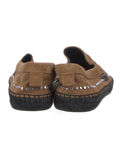 Jimmy Choo Suede Whipstitch Trim Loafers