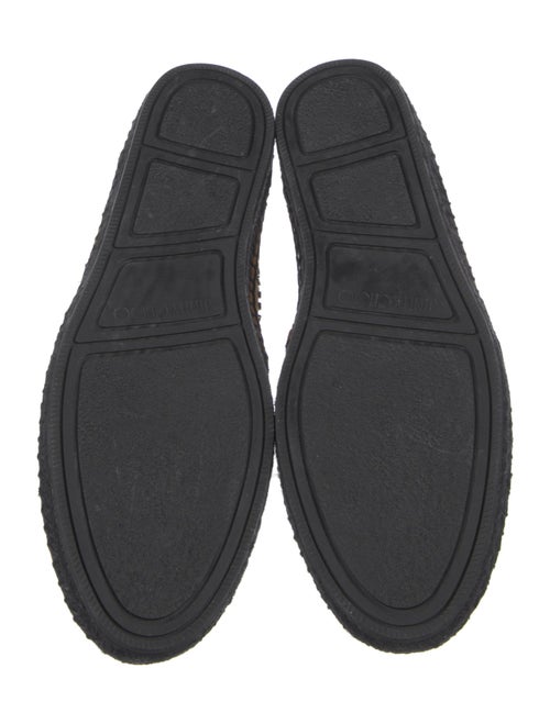 Jimmy Choo Suede Whipstitch Trim Loafers