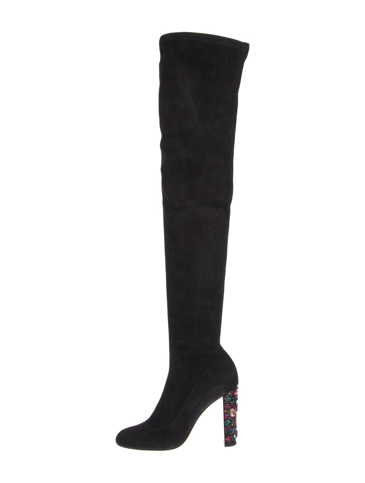 Jimmy Choo Suede Crystal Embellishments Sock Boots