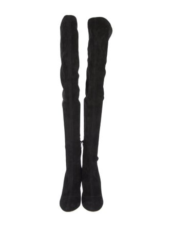 Jimmy Choo Suede Crystal Embellishments Sock Boots