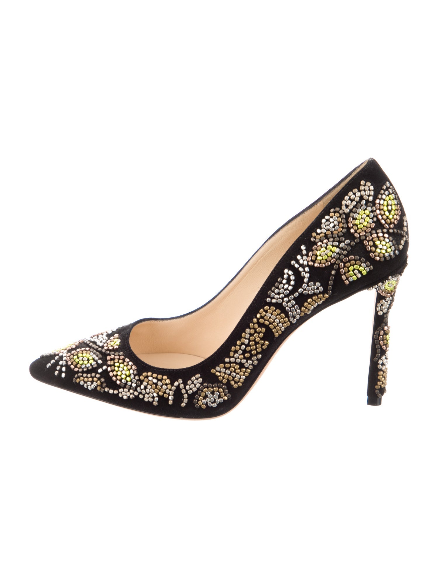 Jimmy Choo Suede Studded Accents Pumps