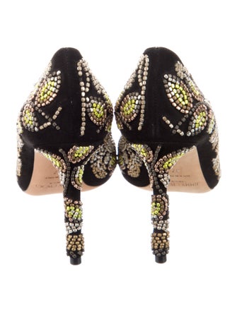 Jimmy Choo Suede Studded Accents Pumps