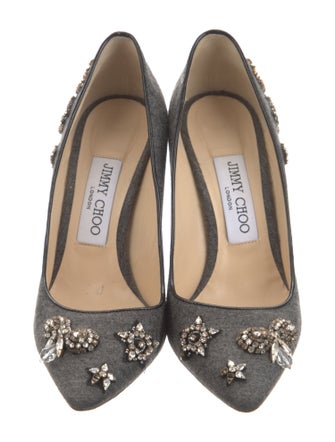 Jimmy Choo Crystal Embellishments Pumps