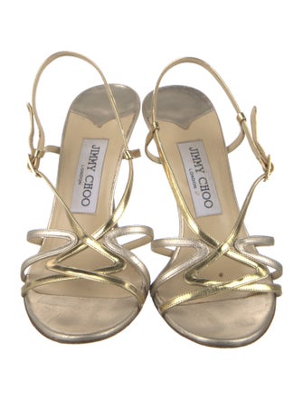 Jimmy Choo Leather Slingback Sandals