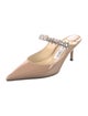 Jimmy Choo Patent Leather Crystal Embellishments Mules