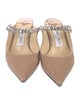 Jimmy Choo Patent Leather Crystal Embellishments Mules