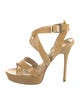 Jimmy Choo Patent Leather Leather Trim Embellishment Sandals