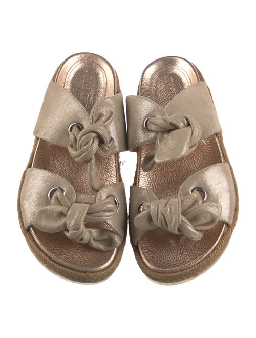 Jimmy Choo Suede Bow Accents Espadrilles