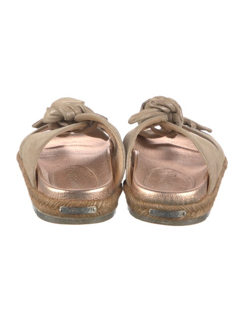 Jimmy Choo Suede Bow Accents Espadrilles