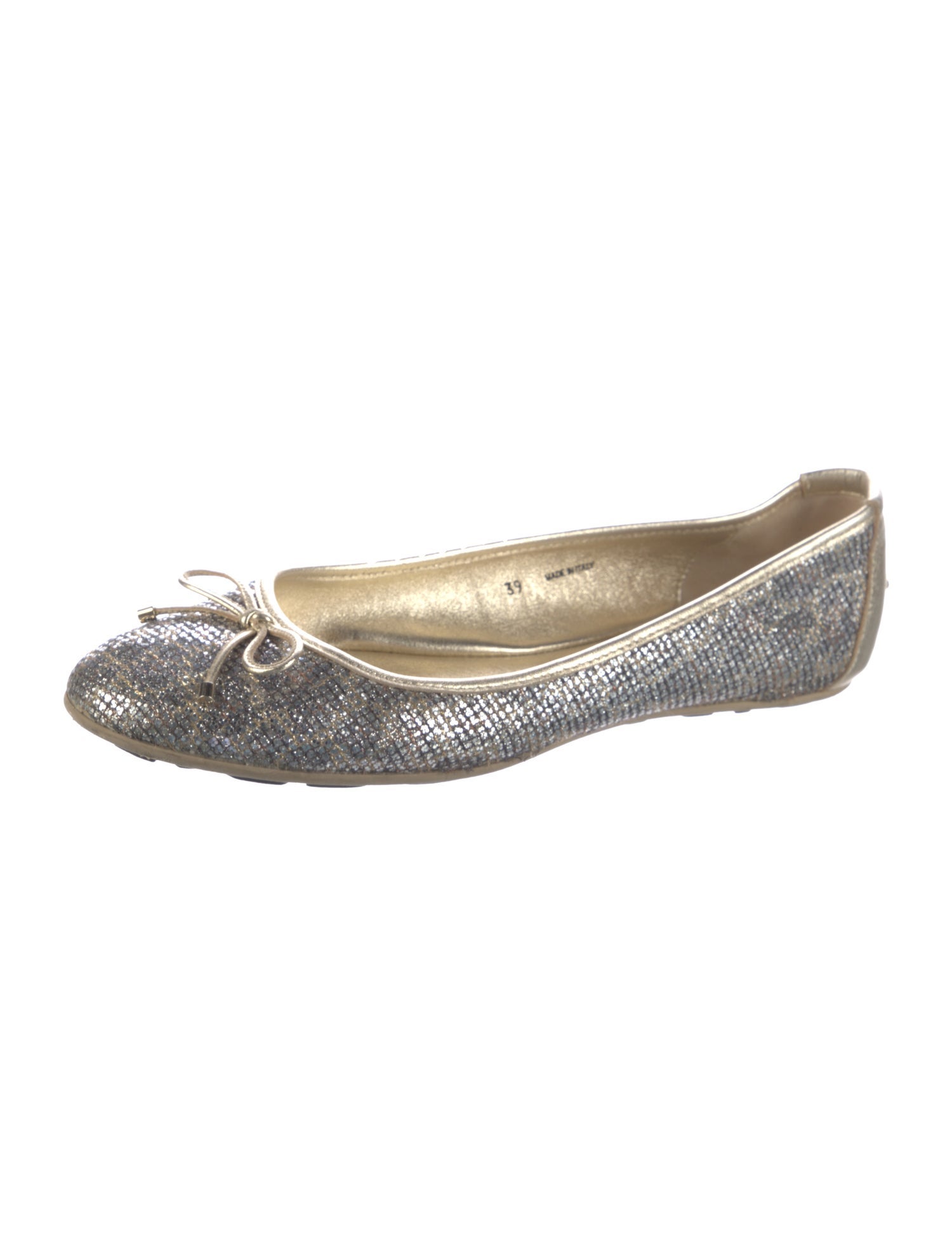 Jimmy Choo Glitter Printed Ballet Flats