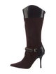 Jimmy Choo GG Embossed Suede Boots