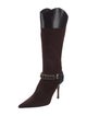 Jimmy Choo GG Embossed Suede Boots