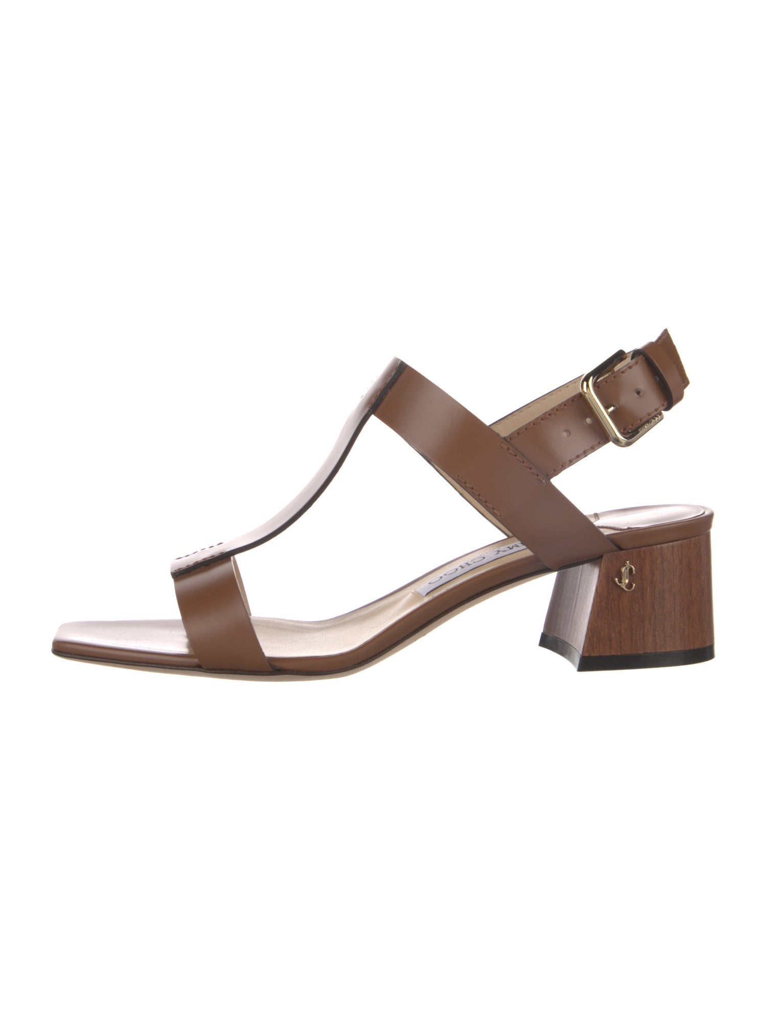 Jimmy Choo Leather T-Strap Sandals w/ Tags
