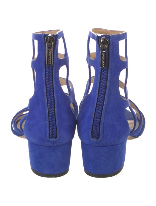 Jimmy Choo Suede Cutout Accent Gladiator Sandals