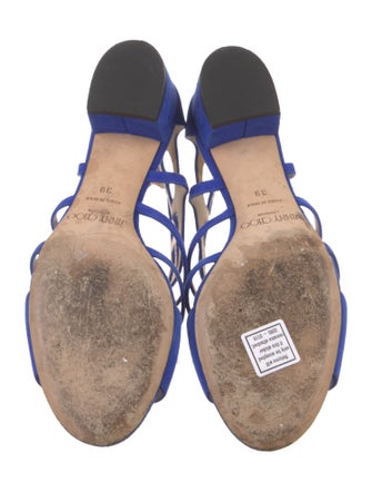 Jimmy Choo Suede Cutout Accent Gladiator Sandals