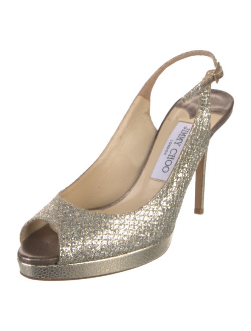 Jimmy Choo Glitter Glitter Accents Slingback Pumps