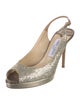 Jimmy Choo Glitter Glitter Accents Slingback Pumps