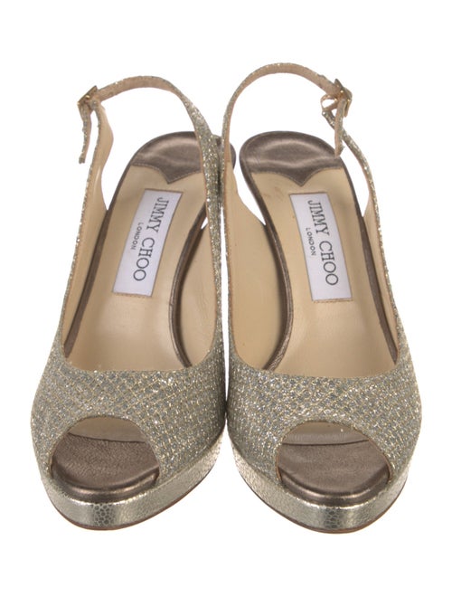 Jimmy Choo Glitter Glitter Accents Slingback Pumps