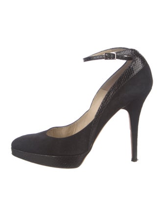 Jimmy Choo Suede Studded Accents Pumps