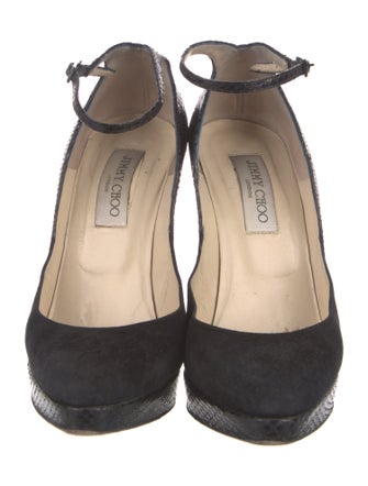 Jimmy Choo Suede Studded Accents Pumps