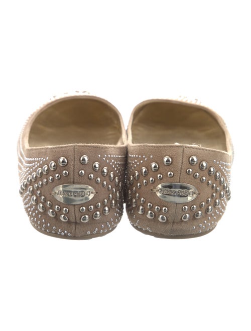 Jimmy Choo Suede Studded Accents Flats