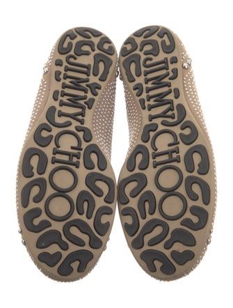 Jimmy Choo Suede Studded Accents Flats