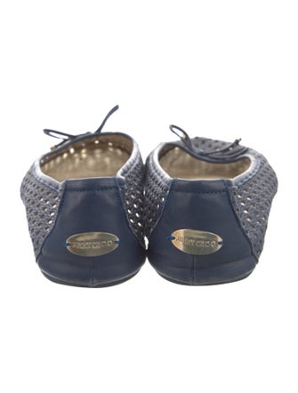 Jimmy Choo Leather Lasercut Accents Flats