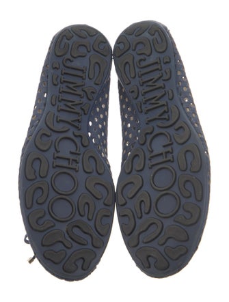 Jimmy Choo Leather Lasercut Accents Flats