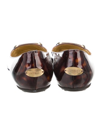 Jimmy Choo Patent Leather Animal Print Flats