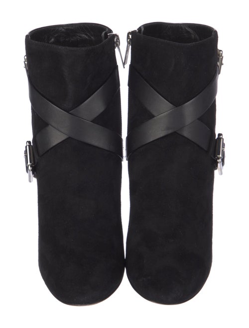 Jimmy Choo Suede Animal Print Mules