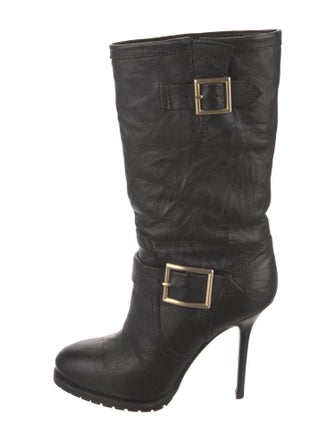 Jimmy Choo Leather Moto Boots