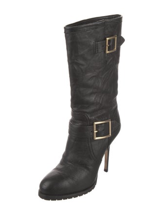 Jimmy Choo Leather Moto Boots