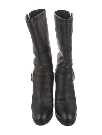 Jimmy Choo Leather Moto Boots