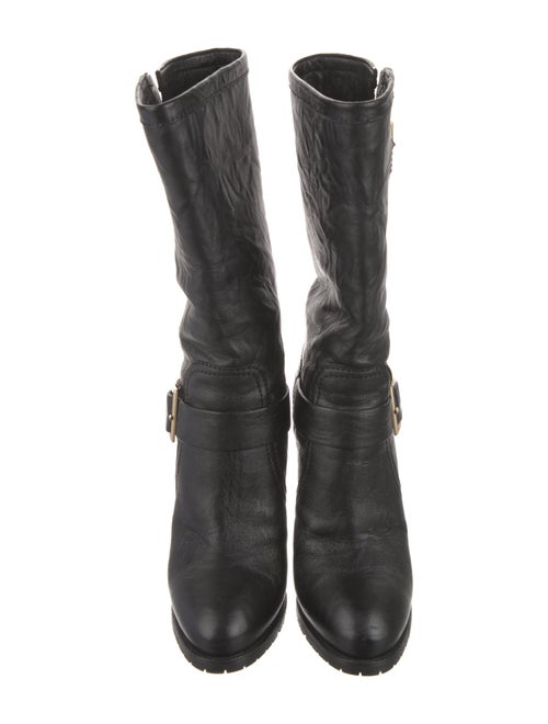 Jimmy Choo Leather Moto Boots